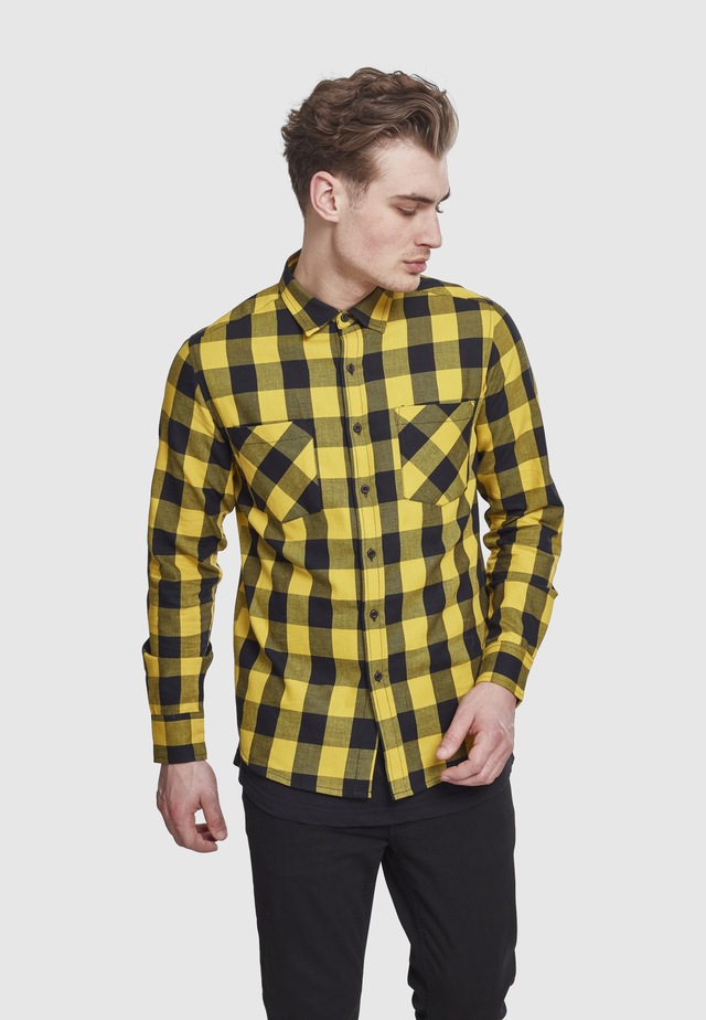 URBAN CLASSICS Kurzarmshirt »Urban Classics Herren Checked Flanell Shirt« 1 Stk.