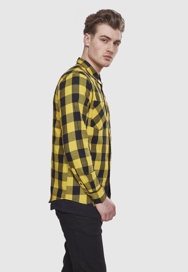URBAN CLASSICS Kurzarmshirt »Urban Classics Herren Checked Flanell Shirt« 1 Stk.