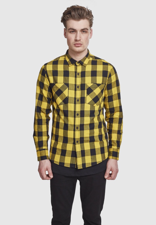 URBAN CLASSICS Kurzarmshirt »Urban Classics Herren Checked Flanell Shirt« 1 Stk.