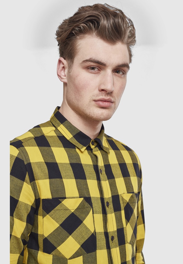 URBAN CLASSICS Kurzarmshirt »Urban Classics Herren Checked Flanell Shirt« 1 Stk.