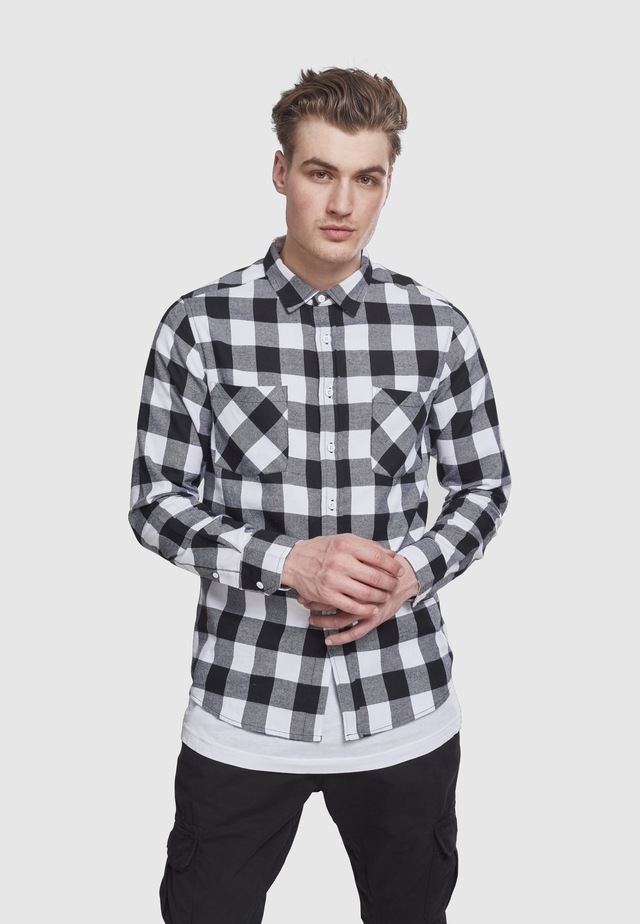 URBAN CLASSICS Kurzarmshirt »Urban Classics Herren Checked Flanell Shirt« 1 Stk.