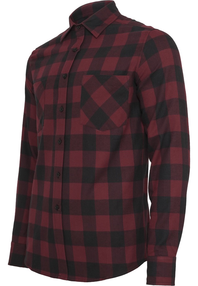 URBAN CLASSICS Kurzarmshirt »Urban Classics Herren Checked Flanell Shirt« 1 Stk.