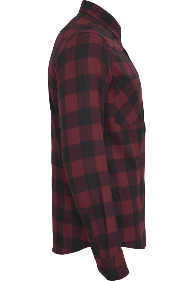 URBAN CLASSICS Kurzarmshirt »Urban Classics Herren Checked Flanell Shirt« 1 Stk.
