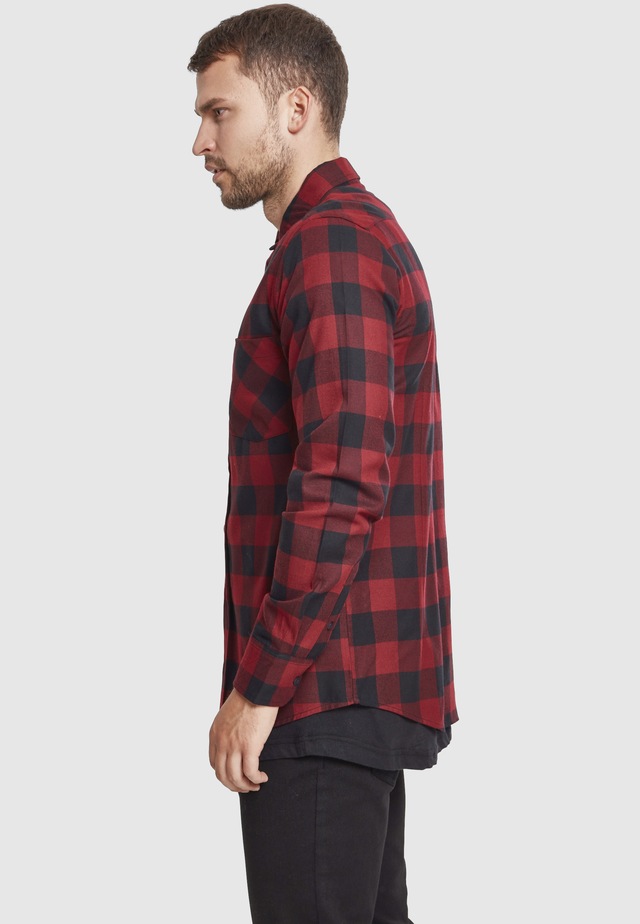 URBAN CLASSICS Kurzarmshirt »Urban Classics Herren Checked Flanell Shirt« 1 Stk.