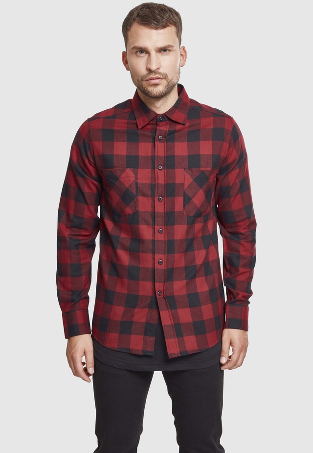 URBAN CLASSICS Kurzarmshirt »Urban Classics Herren Checked Flanell Shirt« 1 Stk.