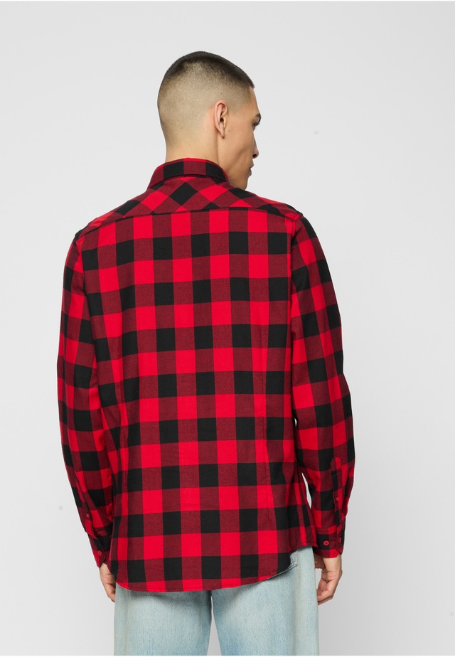 URBAN CLASSICS Kurzarmshirt »Urban Classics Herren Checked Flanell Shirt« 1 Stk.