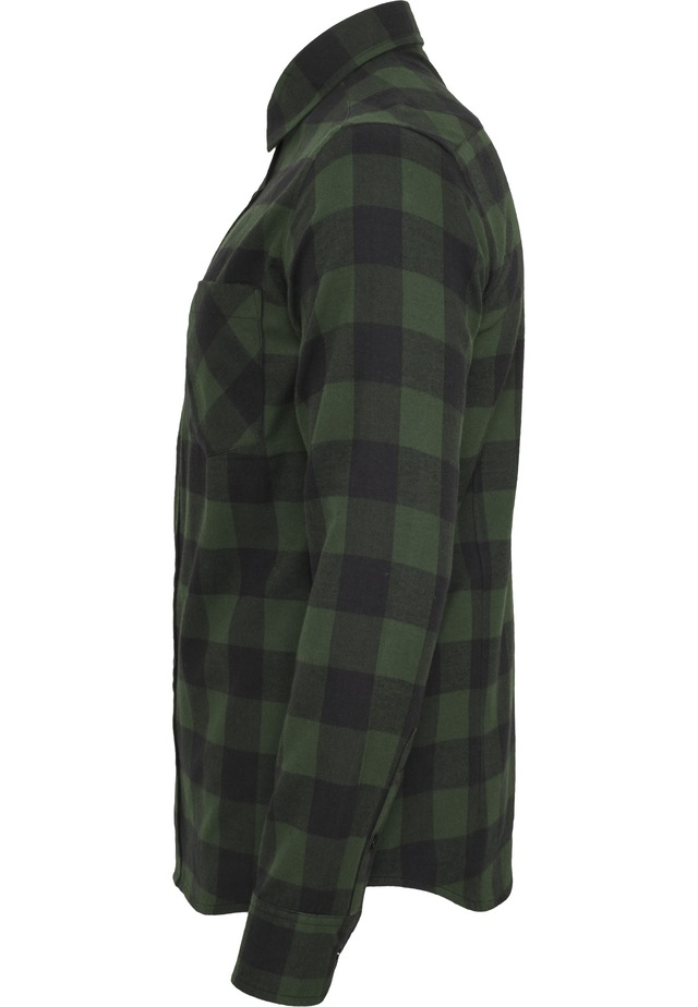 URBAN CLASSICS Kurzarmshirt »Urban Classics Herren Checked Flanell Shirt« 1 Stk.
