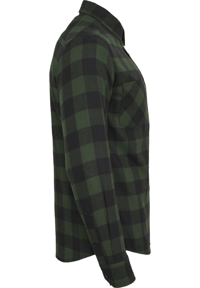 URBAN CLASSICS Kurzarmshirt »Urban Classics Herren Checked Flanell Shirt« 1 Stk.