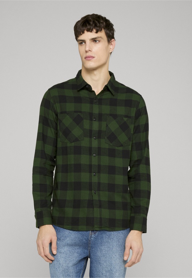 URBAN CLASSICS Kurzarmshirt »Urban Classics Herren Checked Flanell Shirt« 1 Stk.