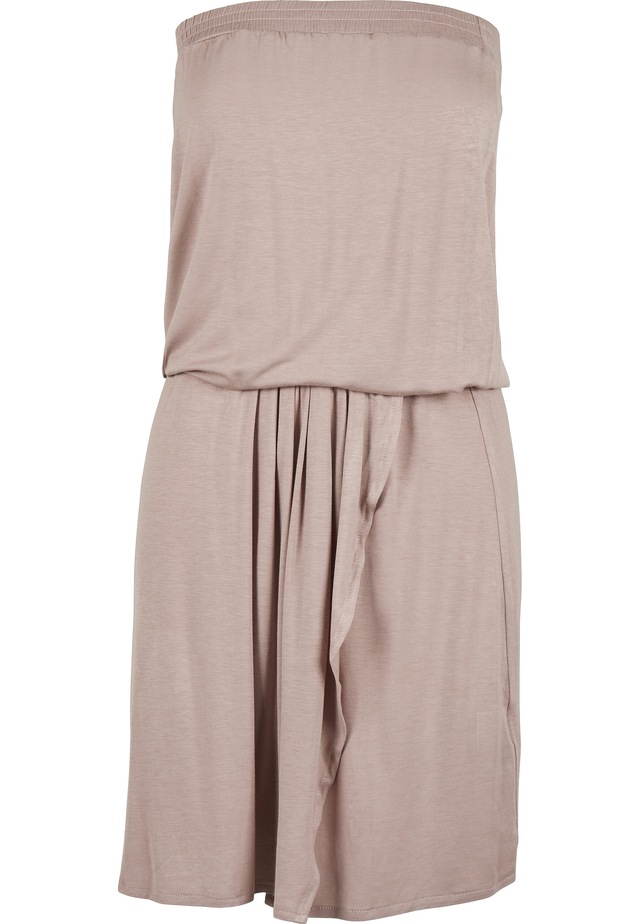 URBAN CLASSICS Shirtkleid »Urban Classics Damen Ladies Viscose Short Bandeau Dress« 1 Stk. tlg.