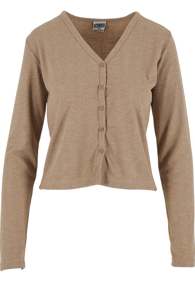 URBAN CLASSICS Strickjacke »Urban Classics Ladies Rib Cardigan« 1 Stk.