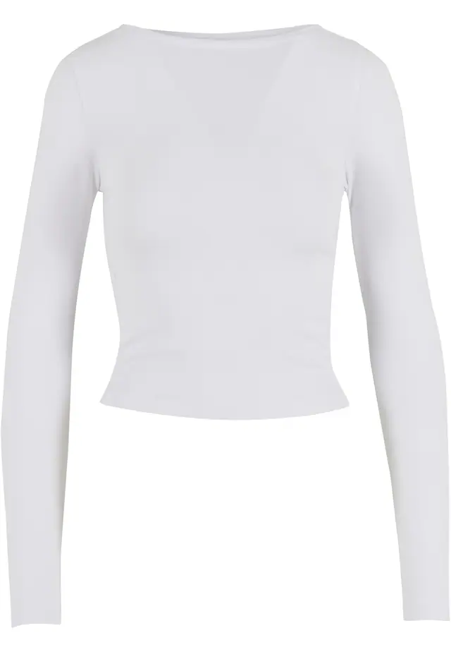 URBAN CLASSICS Longsleeve »Urban Classics Ladies Ruffled Super Slim Longsleeve 2-Pack« 1 Stk.