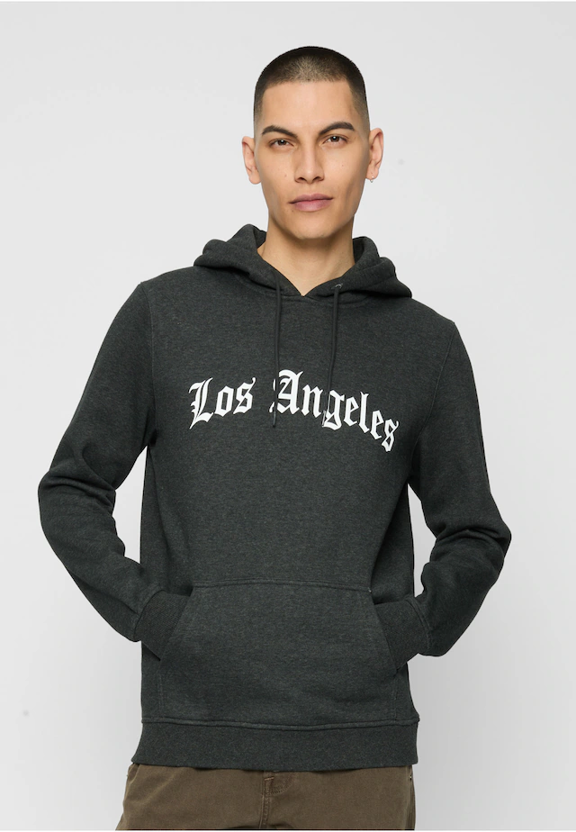 MisterTee Rundhalspullover »MisterTee Herren Los Angeles Wording Hoody« 1 Stk.