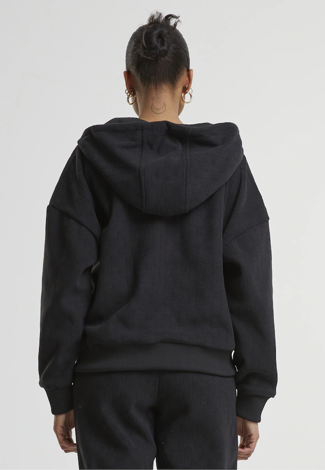 URBAN CLASSICS Sweatjacke »Urban Classics Ladies Jacquard Velvet Oversized Zip Hoody«