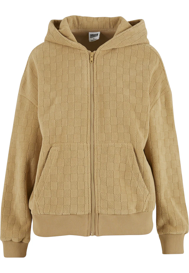 URBAN CLASSICS Sweatjacke »Urban Classics Ladies Jacquard Velvet Oversized Zip Hoody«