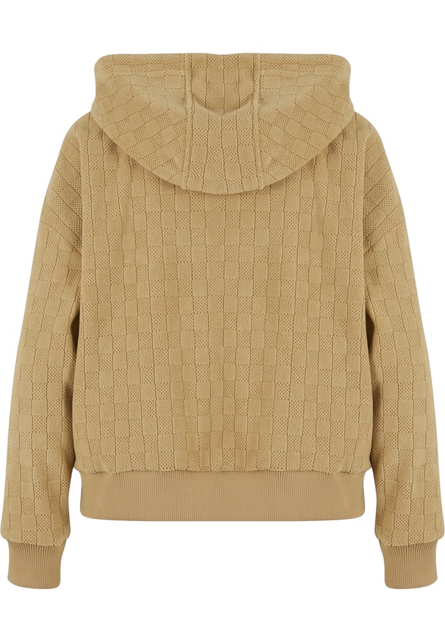 URBAN CLASSICS Sweatjacke »Urban Classics Ladies Jacquard Velvet Oversized Zip Hoody«
