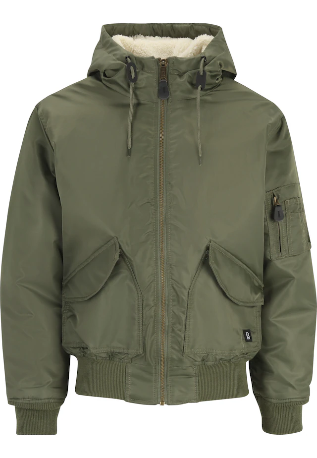 Brandit Bomberjacke »Brandit Herren CWU Jacket hooded« 1 Stk. tlg. mit Kapuze