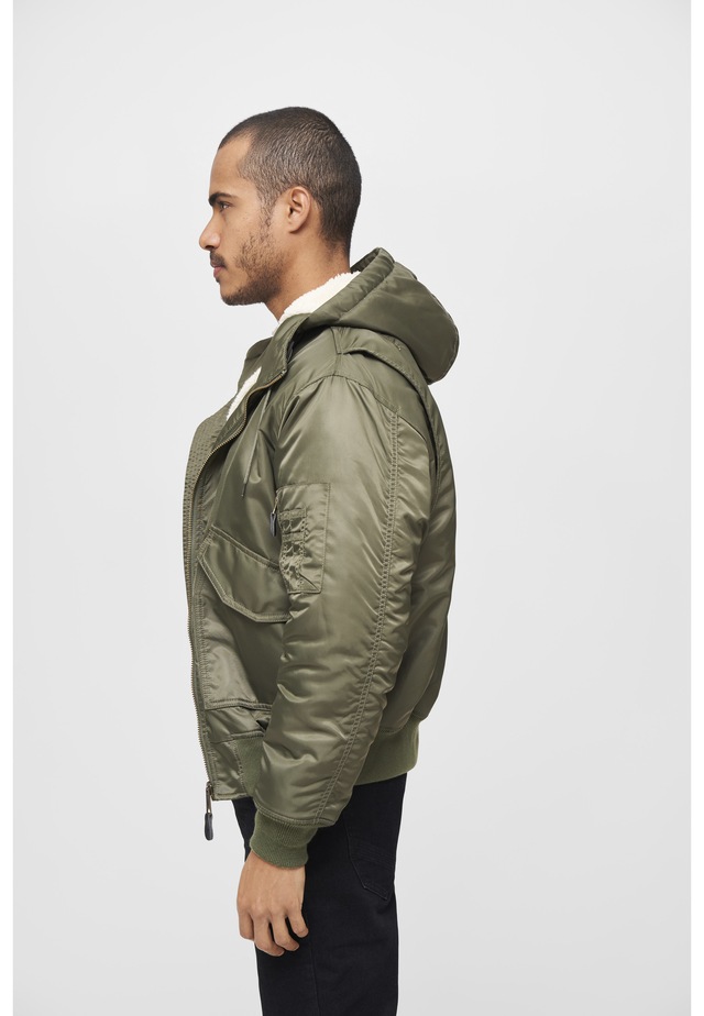 Brandit Bomberjacke »Brandit Herren CWU Jacket hooded« 1 Stk. tlg. mit Kapuze