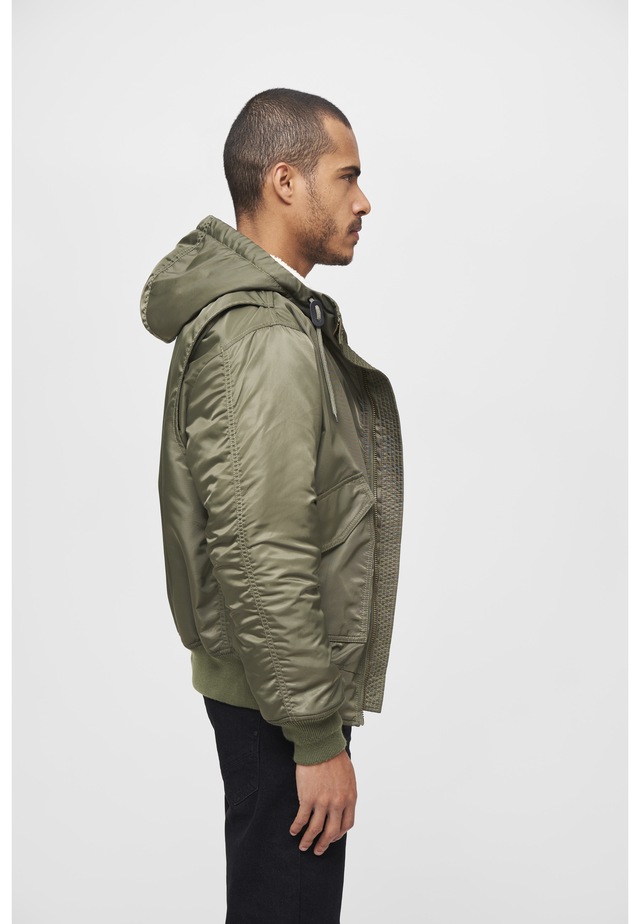 Brandit Bomberjacke »Brandit Herren CWU Jacket hooded« 1 Stk. tlg. mit Kapuze