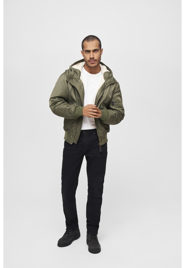 Brandit Bomberjacke »Brandit Herren CWU Jacket hooded« 1 Stk. tlg. mit Kapuze