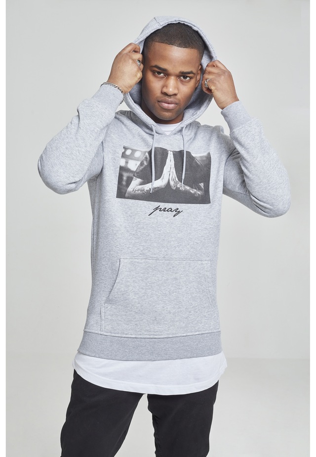 MisterTee Rundhalspullover »MisterTee Herren Pray Hoody« 1 Stk.