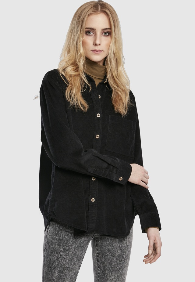 URBAN CLASSICS Langarmhemd »Urban Classics Damen Ladies Corduroy Oversized Shirt« 1 Stk.