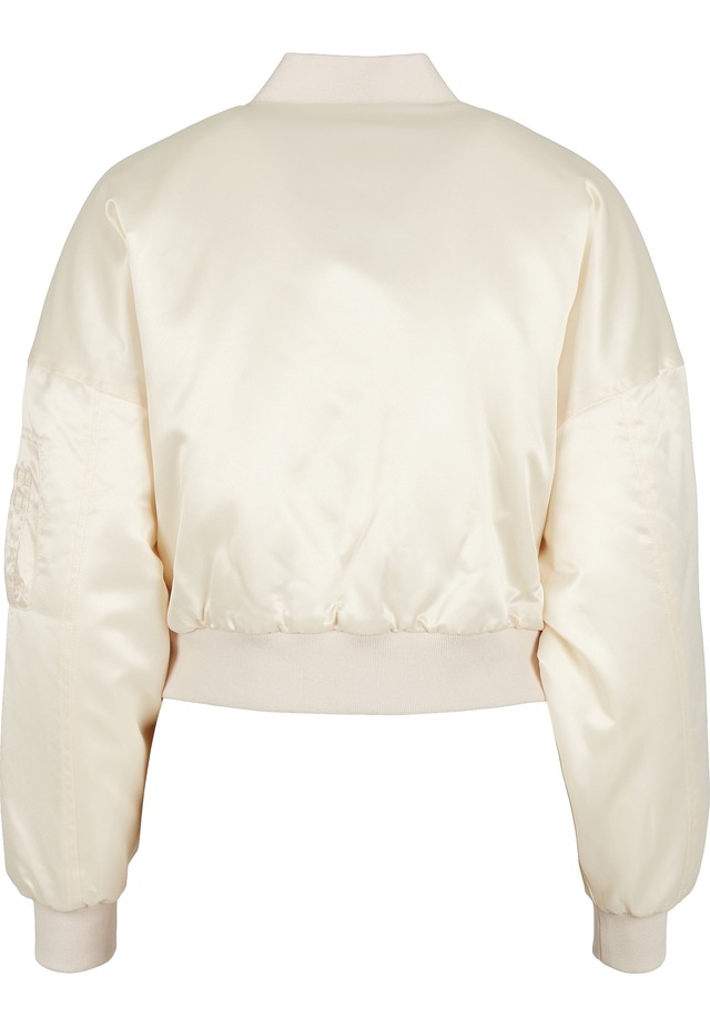 URBAN CLASSICS Bomberjacke »Urban Classics Damen Ladies Short Oversized Satin Bomber Jacket« 1 Stk. tlg. ohne Kapuze