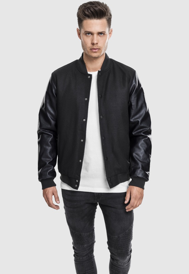 URBAN CLASSICS Allwetterjacke »Urban Classics Herren Oldschool College Jacket« 1 Stk. tlg. ohne Kapuze
