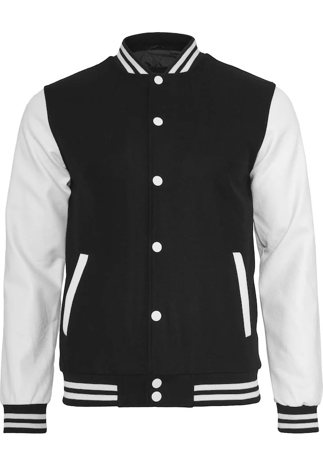 URBAN CLASSICS Allwetterjacke »Urban Classics Herren Oldschool College Jacket« 1 Stk. tlg. ohne Kapuze