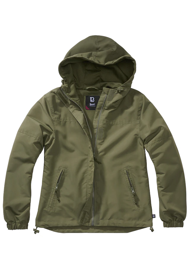 Brandit Allwetterjacke »Brandit Damen Ladies Summer Windbreaker Frontzip« 1 Stk. tlg. mit Kapuze
