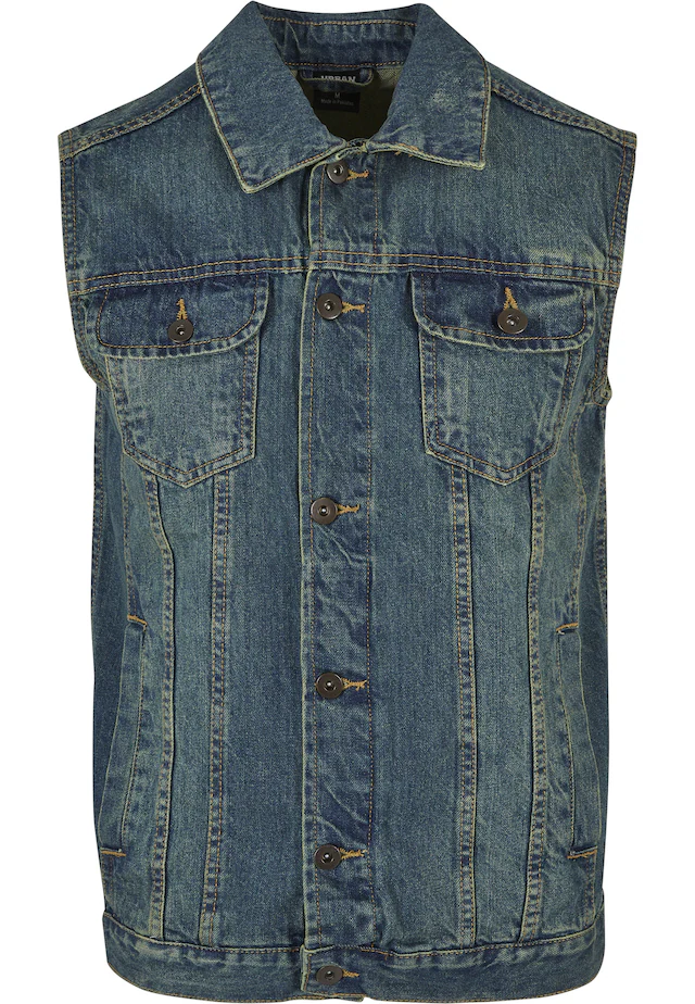 URBAN CLASSICS Jerseyweste »Urban Classics Herren Denim Vest« 1