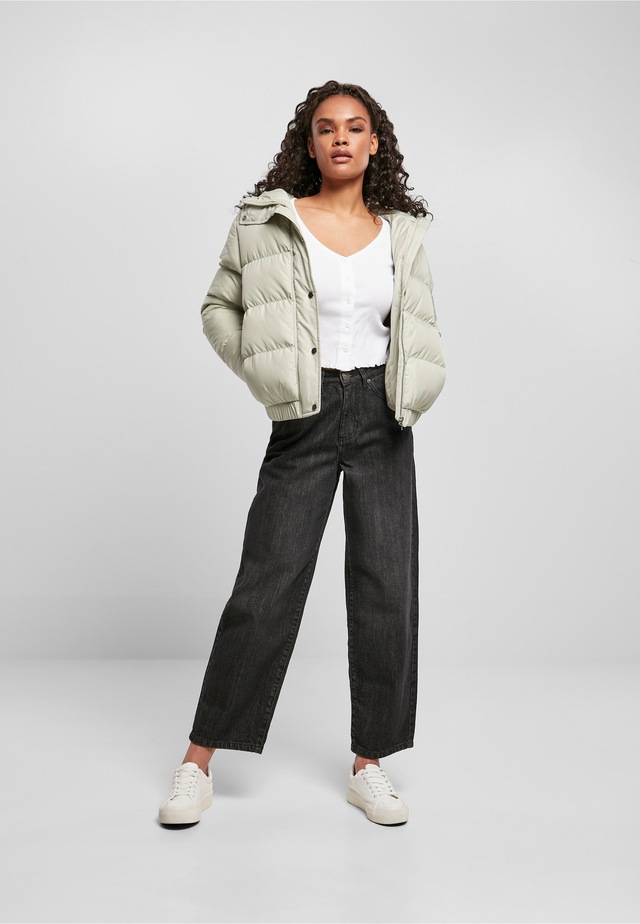 URBAN CLASSICS Winterjacke »Urban Classics Damen Ladies Hooded Puffer Jacket« 1 Stk. tlg. mit Kapuze