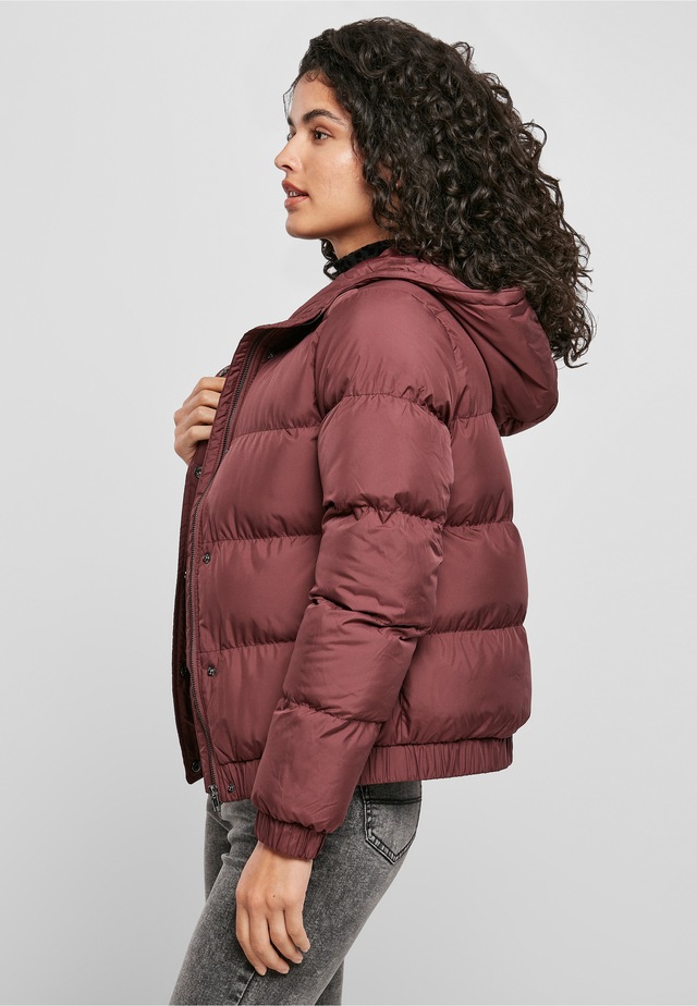 URBAN CLASSICS Winterjacke »Urban Classics Damen Ladies Hooded Puffer Jacket« 1 Stk. tlg. mit Kapuze