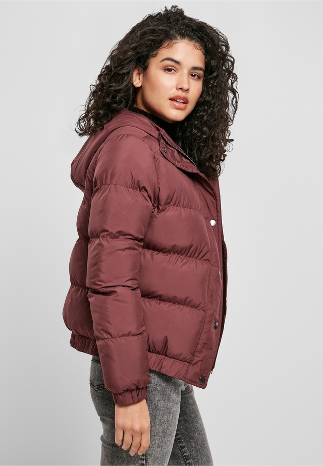 URBAN CLASSICS Winterjacke »Urban Classics Damen Ladies Hooded Puffer Jacket« 1 Stk. tlg. mit Kapuze
