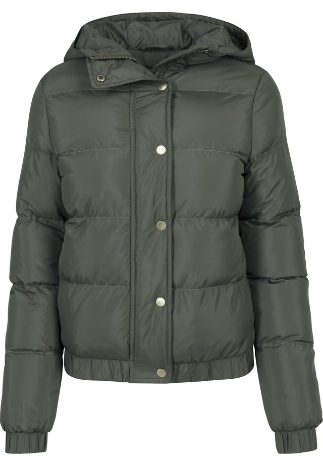 URBAN CLASSICS Winterjacke »Urban Classics Damen Ladies Hooded Puffer Jacket« 1 Stk. tlg. mit Kapuze