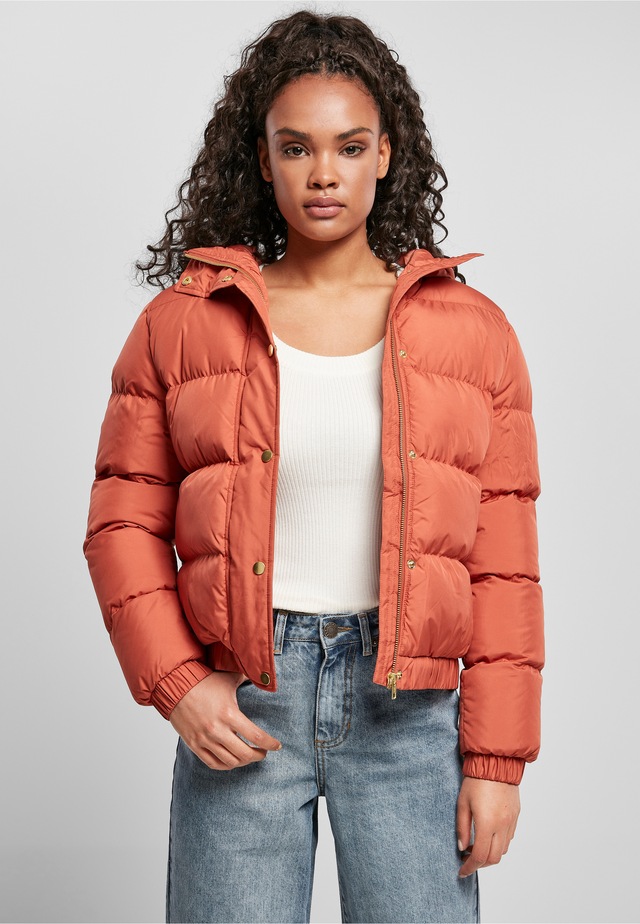 URBAN CLASSICS Winterjacke »Urban Classics Damen Ladies Hooded Puffer Jacket« 1 Stk. tlg. mit Kapuze