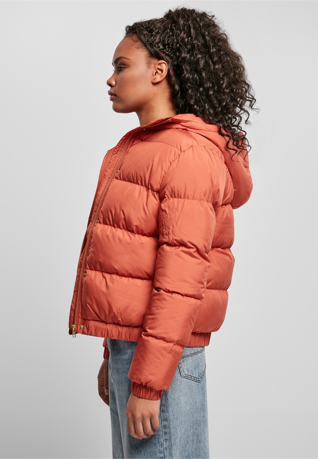 URBAN CLASSICS Winterjacke »Urban Classics Damen Ladies Hooded Puffer Jacket« 1 Stk. tlg. mit Kapuze