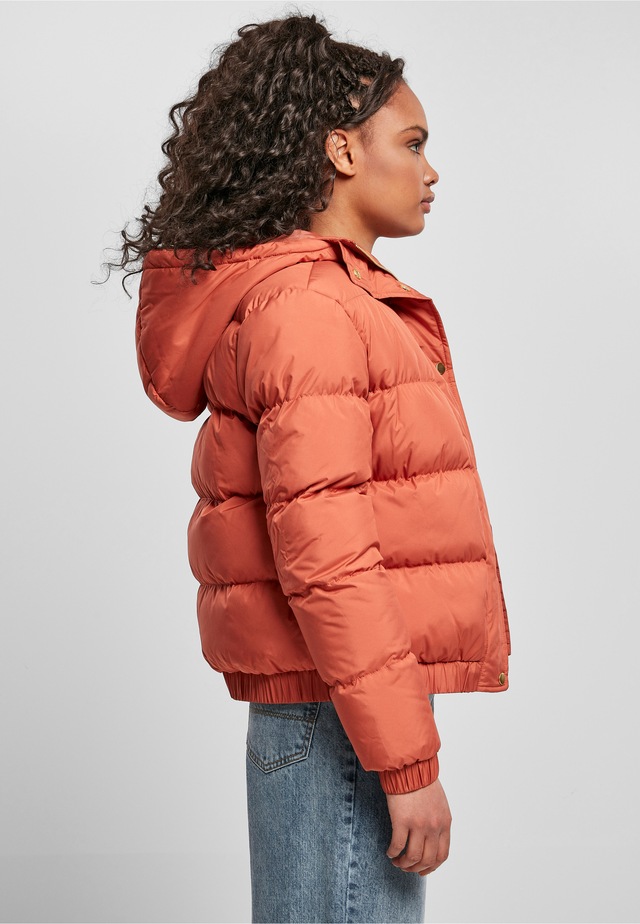URBAN CLASSICS Winterjacke »Urban Classics Damen Ladies Hooded Puffer Jacket« 1 Stk. tlg. mit Kapuze