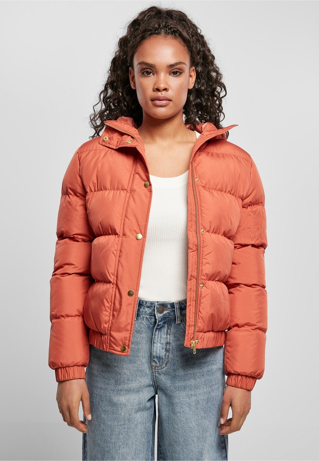URBAN CLASSICS Winterjacke »Urban Classics Damen Ladies Hooded Puffer Jacket« 1 Stk. tlg. mit Kapuze
