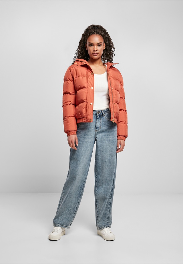 URBAN CLASSICS Winterjacke »Urban Classics Damen Ladies Hooded Puffer Jacket« 1 Stk. tlg. mit Kapuze