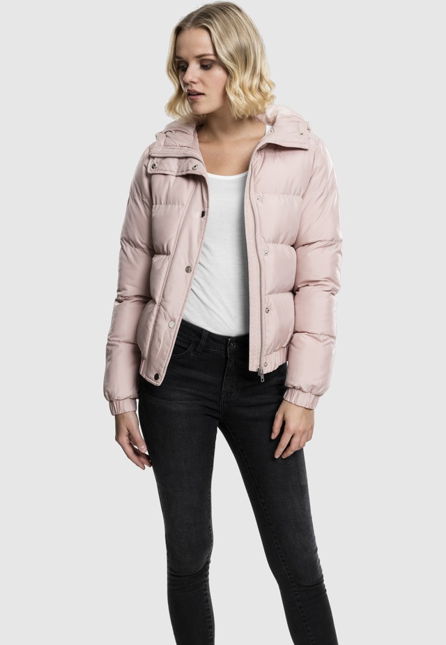 URBAN CLASSICS Winterjacke »Urban Classics Damen Ladies Hooded Puffer Jacket« 1 Stk. tlg. mit Kapuze