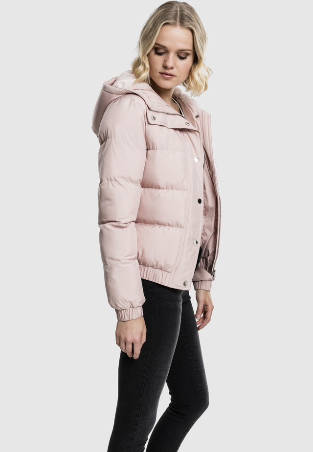 URBAN CLASSICS Winterjacke »Urban Classics Damen Ladies Hooded Puffer Jacket« 1 Stk. tlg. mit Kapuze
