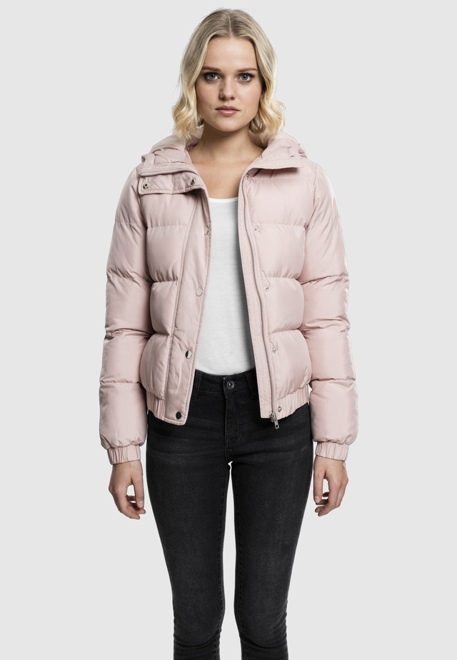 URBAN CLASSICS Winterjacke »Urban Classics Damen Ladies Hooded Puffer Jacket« 1 Stk. tlg. mit Kapuze