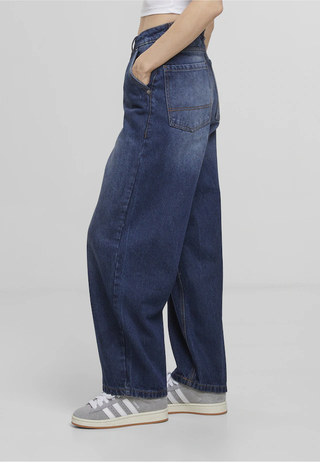 URBAN CLASSICS Bequeme Jeans »Urban Classics Ladies Tapered Baggy Jeans«