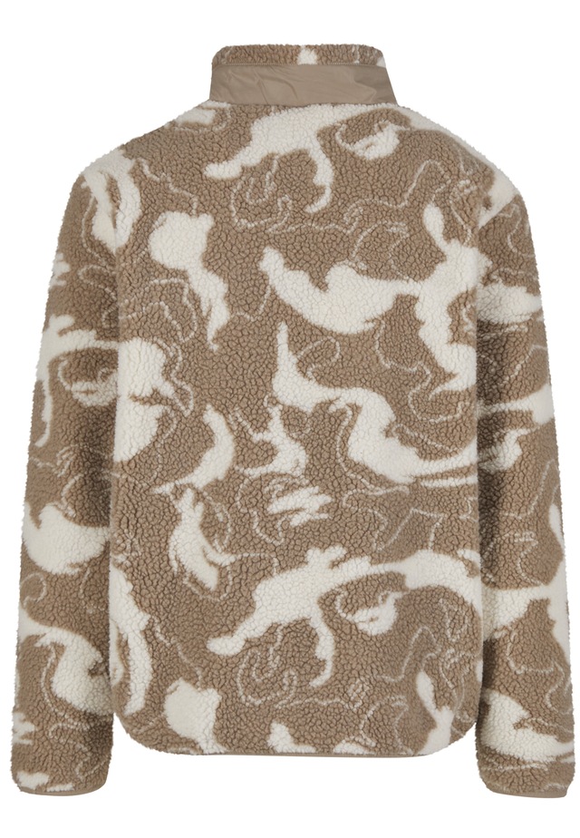 URBAN CLASSICS Langmantel »Urban Classics Pattern Teddy Trackjacket«