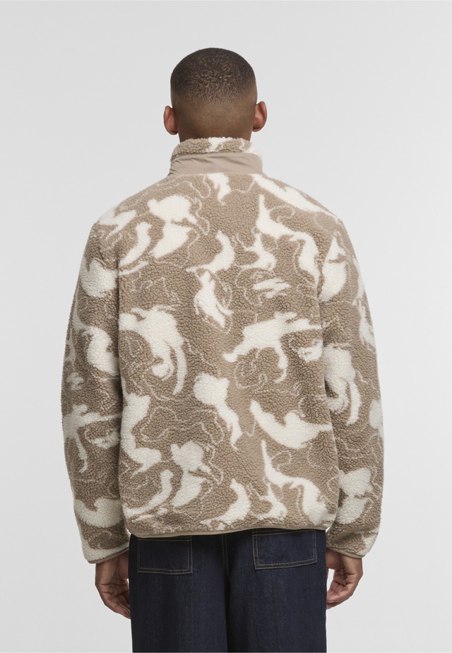 URBAN CLASSICS Langmantel »Urban Classics Pattern Teddy Trackjacket«