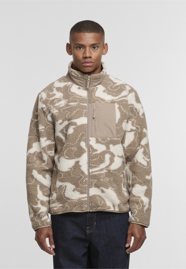 URBAN CLASSICS Langmantel »Urban Classics Pattern Teddy Trackjacket«