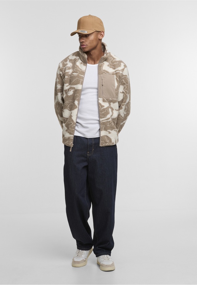 URBAN CLASSICS Langmantel »Urban Classics Pattern Teddy Trackjacket«