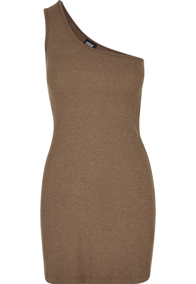 URBAN CLASSICS A-Linien-Kleid »Urban Classics Damen Ladies Rib One Shoulder Dress« 1 tlg.