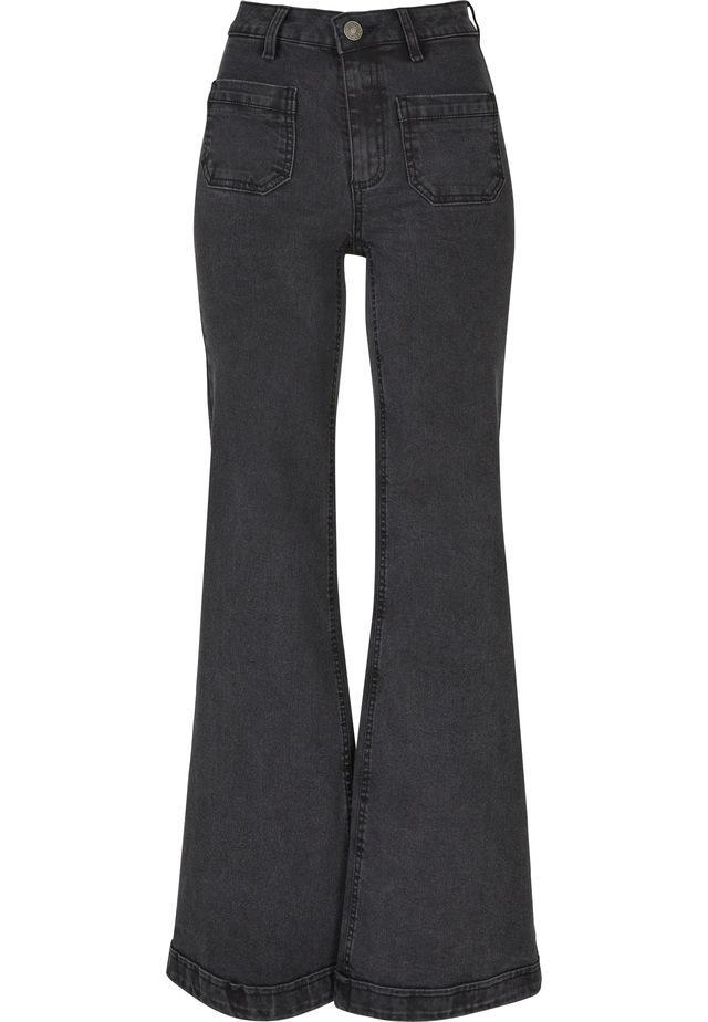 URBAN CLASSICS Straight-Jeans »Urban Classics Damen Ladies Vintage Flared Denim Pants« 1 Stk.